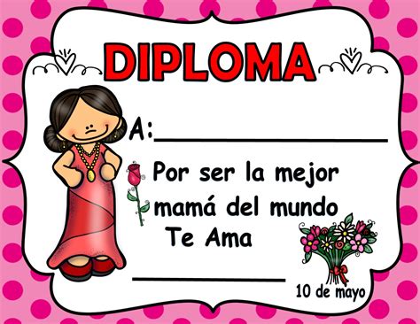Dia De La Madre Diploma Diploma Día de la Madre - Gratis – Nicolasito.es
