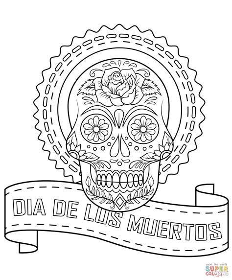 Dia De Los Muertos Coloring Page Printable