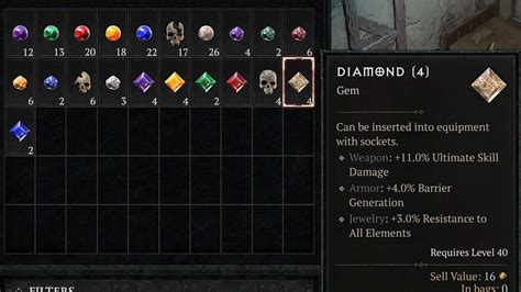 Diablo 4 gem list