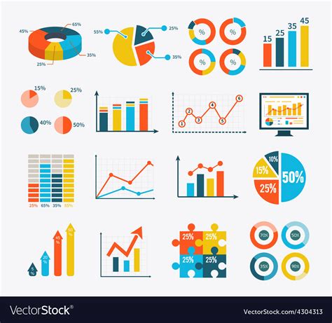 Infographic Set Graph And Charts Diagrams Stock Illustration Download