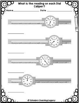 Dial Caliper Worksheet