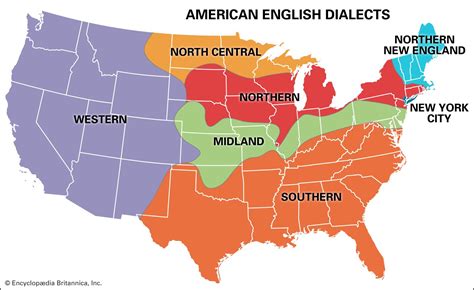 Dialect Map Of American English