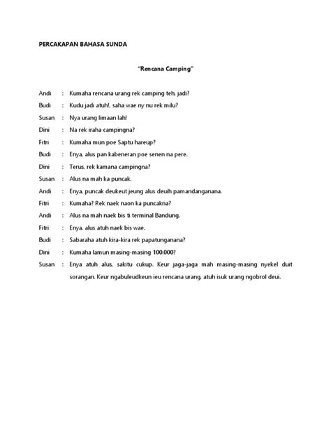 Dialog Bahasa Sunda 2 Orang