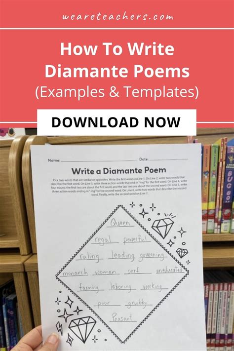 Diamante Poems Printable Templates