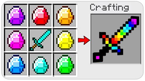 Diamond Rainbow Sword Minecraft