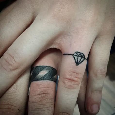Tattoo wedding rings, Wedding ring tattoo, Wedding tattoos