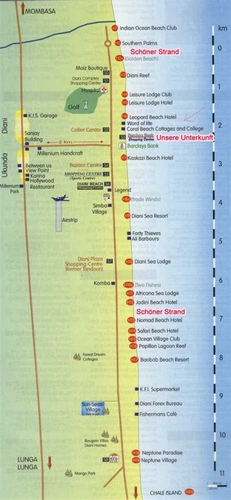 Diani Beach Map