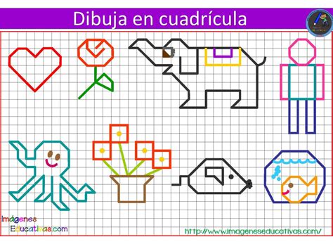 Dibuja En La Cuadrícula Dibujos sobre cuadrícula para niños, muy fácil. Drawing on grid for kids,  easy. - YouTube