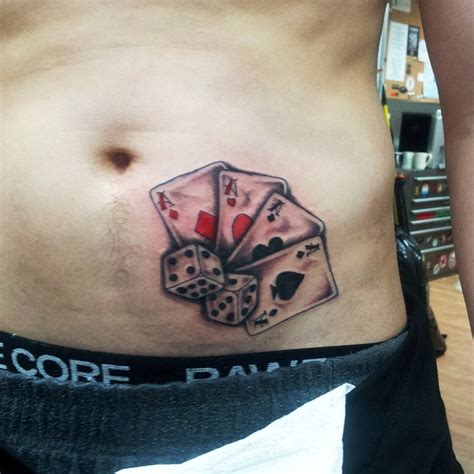 playing cards tattoo on shoulder Tattoosformen Dice