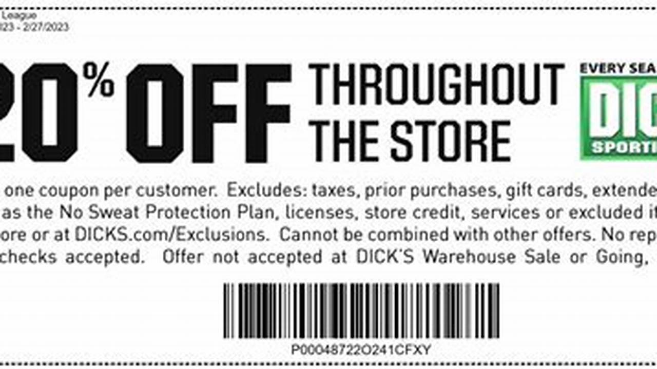 Dicks Discount Code $20 Off 2024