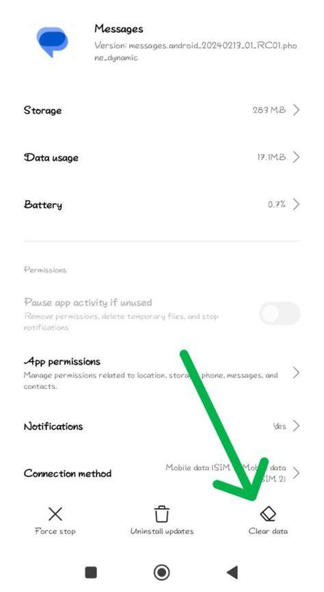 Clear the app cache not necessarily the app data