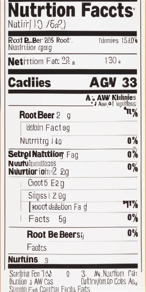 Diet Root Beer Nutrition Facts