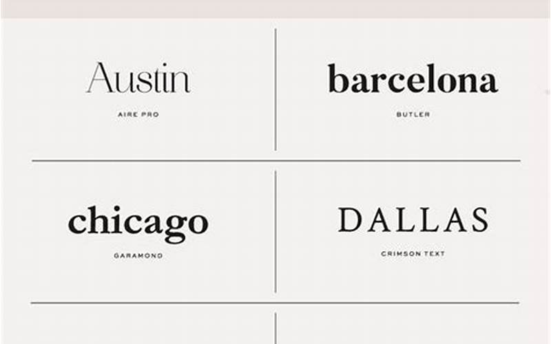 Different Combinations Of Serif Fonts
