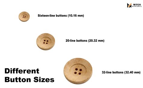 Different Button Sizes Souvenir
