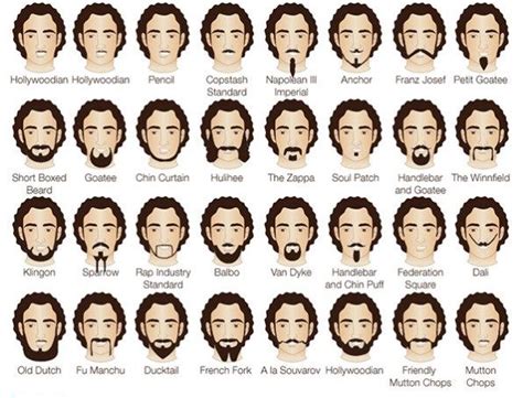 Different Facial Hair Names