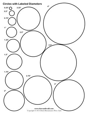 Different Sized Circle Template Printable