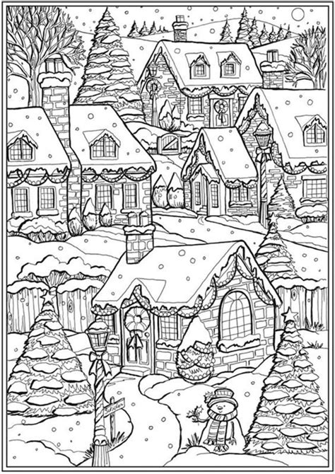 Different Styles of Adult Christmas Coloring Pages