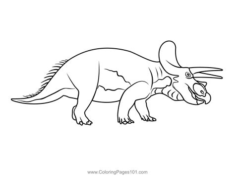 Different Styles of Triceratops Colouring Pages