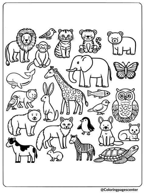 Different Themes of Printable Animal Colouring Sheets