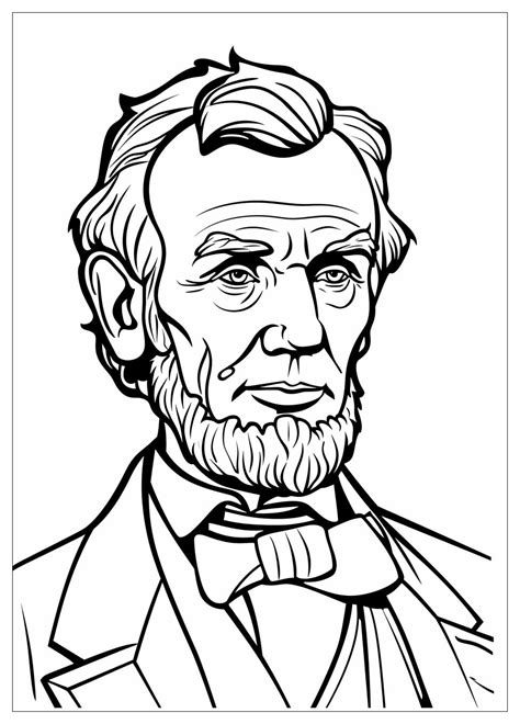 Different Types of Abraham Lincoln Coloring Pages