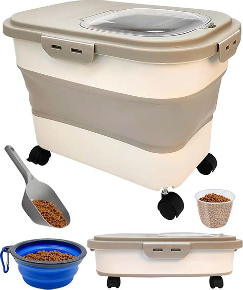 Different Types of Dog Food Containers on Wheels