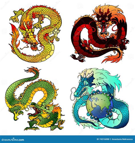 Different Types of Dragons to Color