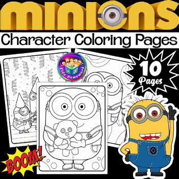 Different Types of Minions Coloring Sheets Available