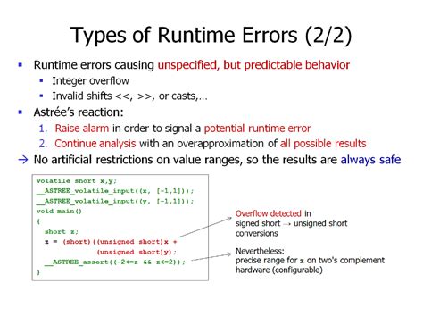 Different Types of Runtime Error
