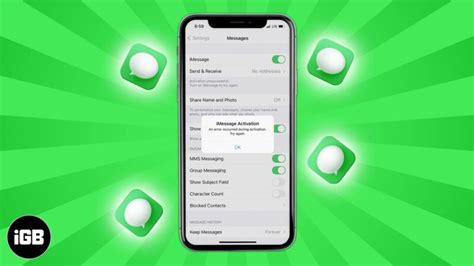 Different iMessage activation errors you might see on iPhone