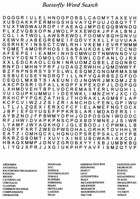 Difficult Word Search Printable