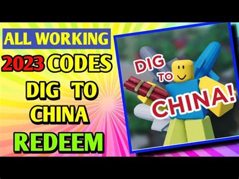 Dig To China Roblox Codes