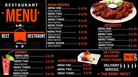 Digital Menu Templates Free