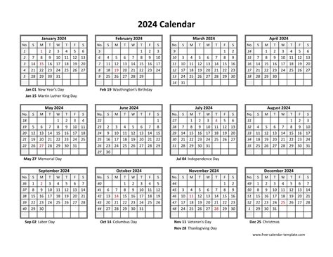 Digital Calendars for 2024