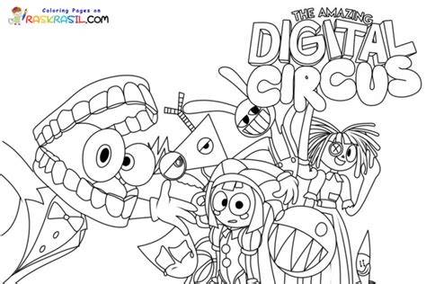Digital Circus Coloring Pages