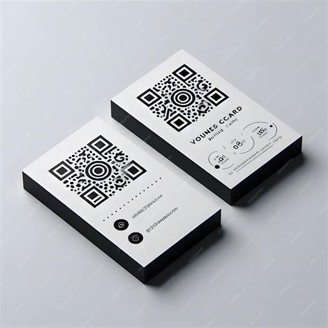 Digital QR code business card vector illustration