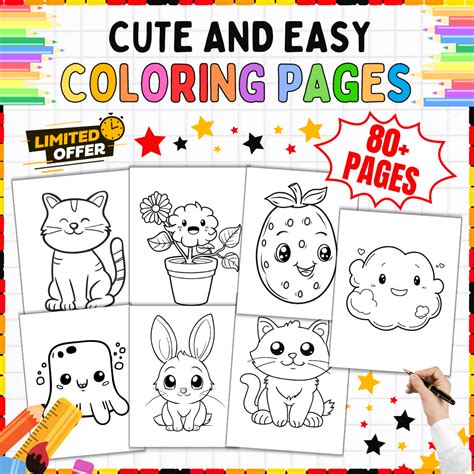 Digital vs Printable Easy Coloring Pages