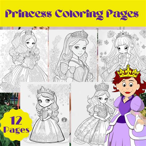 Digital vs. Printable Princess Coloring