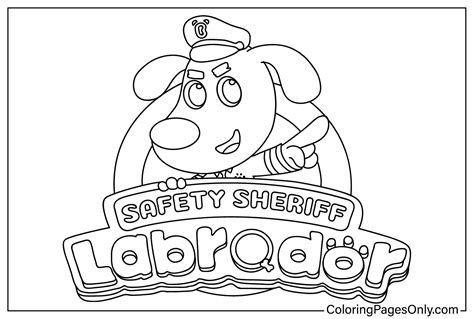 Digital vs. Printable Safety Sheriff Labrador Coloring Pages