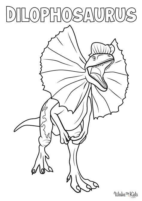 Dilophosaurus Coloring Page