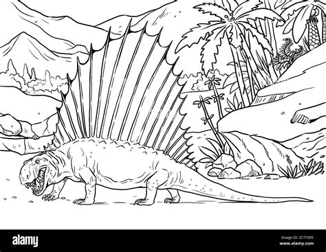 Dimetrodon Coloring Page