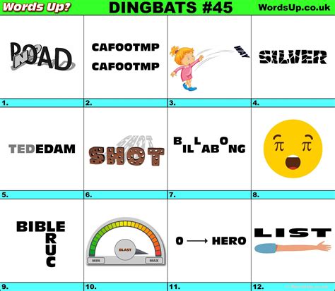 Dingbats Insane Word Quiz Level 45 Answers - DingbatsAnswers.com