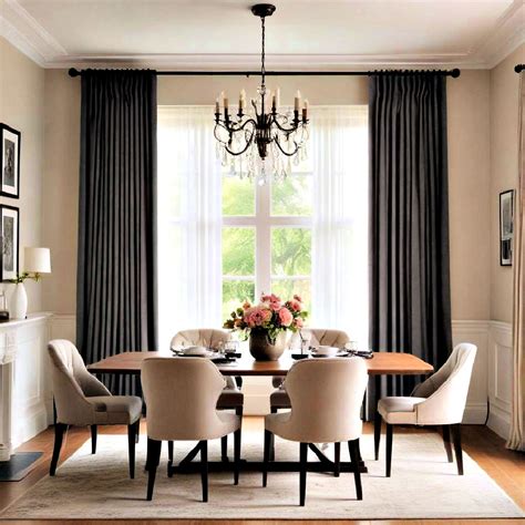 Dining room drape styles