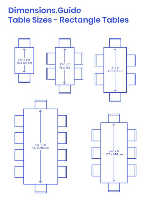Dining Room Table Rectangle Size