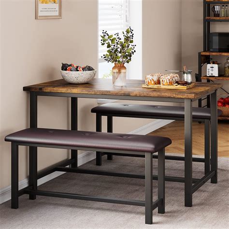 Dining Room Table with 2 Benches