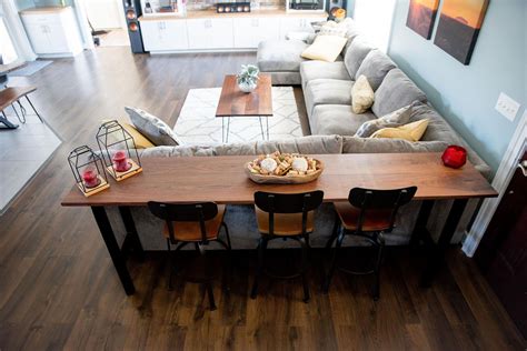 Transform Your Living Room into a Cozy Haven with a Stunning Dining Table Behind Couch!