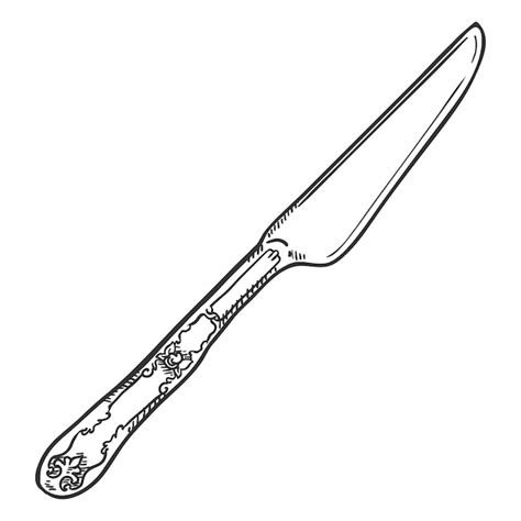 Dinner Knife Drawing