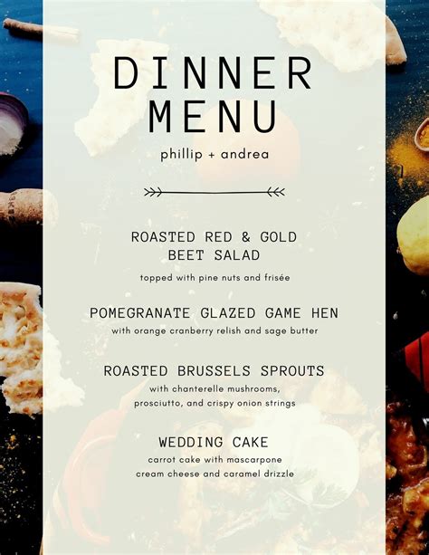 Dinner Party Menu - 8+ Free Templates in PSD, AI