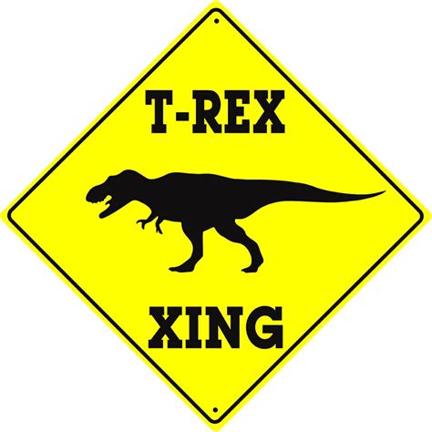 Dinosaur Crossing Sign Free Printable