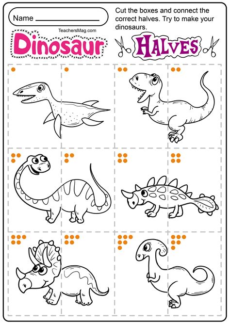Dinosaur Pre K Worksheets