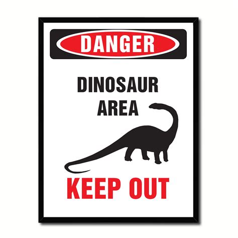 Dinosaur Warning Signs Printable